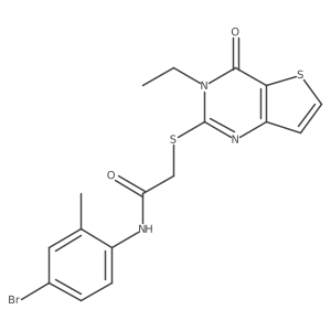 N-(4-bromo-2-methylphenyl)-2-({3-ethyl-4-oxo-3H,4H-thieno[3,2-d]pyrimidin-2-yl}sulfanyl)acetamide Structure