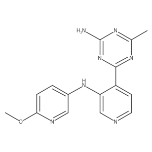 4-(3-(6-Methoxypyridin-3-ylamino)pyridin-4-yl)-6-methyl-1,3,5-triazin-2-amine结构式