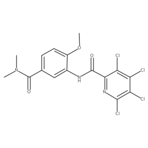 3,4,5,6-tetrachloro-N-[5-(dimethylcarbamoyl)-2-methoxyphenyl]pyridine-2-carboxamide结构式