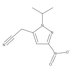 2-(1-Isopropyl-3-nitro-1H-pyrazol-5-yl)acetonitrile Structure