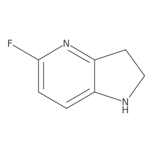 5-Fluoro-1H,2H,3H-pyrrolo[3,2-B]pyridine结构式