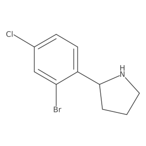 2-(2-Bromo-4-chlorophenyl)pyrrolidine Structure