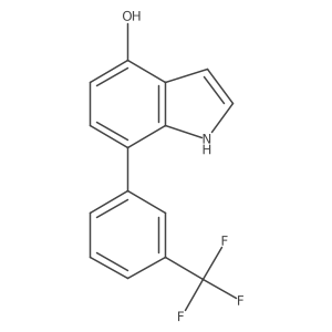4-Hydroxy-7-(3-(trifluoromethyl)phenyl)indole结构式