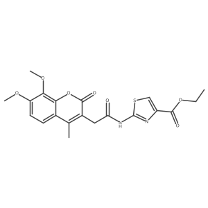 ethyl 2-{[(7,8-dimethoxy-4-methyl-2-oxo-2H-chromen-3-yl)acetyl]amino}-1,3-thiazole-4-carboxylate结构式
