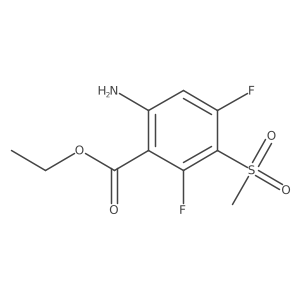 Ethyl 6-amino-2,4-difluoro-3-(methylsulfonyl)benzoate Structure