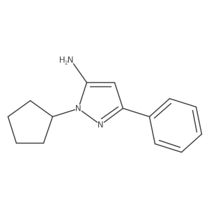 1-cyclopentyl-3-phenyl-1H-pyrazol-5-amine Structure