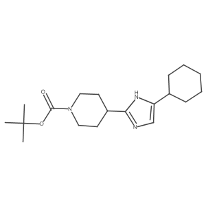 tert-butyl 4-(4-cyclohexyl-1H-imidazol-2-yl)piperidine-1-carboxylate结构式