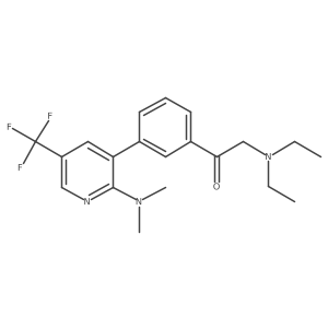 2-Diethylamino-1-[3-(2-dimethylamino-5-trifluoro-methyl-pyridin-3-yl)-phenyl]-ethanone结构式