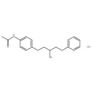 N-(4-(2-hydroxy-3-(pyridin-2-ylthio)propoxy)phenyl)acetamide hydrochloride Structure