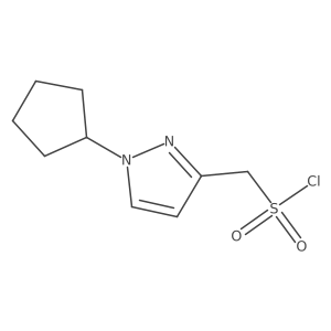 (1-Cyclopentyl-1H-pyrazol-3-YL)methanesulfonyl chloride Structure