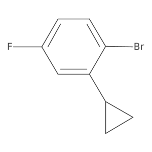 1-Bromo-2-cyclopropyl-4-fluorobenzene结构式