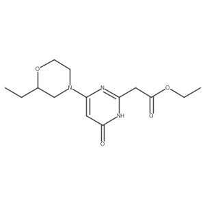 [4-(2-Ethylmorpholin-4-yl)-6-oxo-1,6-dihydropyrimidin-2-yl]acetic acid ethyl ester Structure