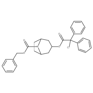 N-Benzyloxycarbonyl-O-(2-chloro-2,2-diphenyl)acetyl Nortropine Structure