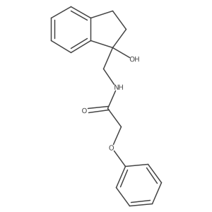N-((1-hydroxy-2,3-dihydro-1H-inden-1-yl)methyl)-2-phenoxyacetamide结构式