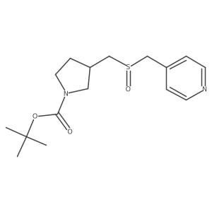 tert-Butyl 3-(((pyridin-4-ylmethyl)sulfinyl)methyl)pyrrolidine-1-carboxylate结构式