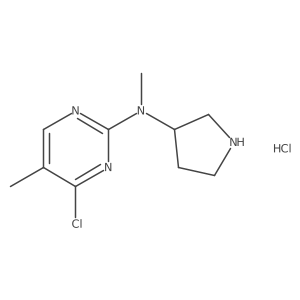 (R)-4-chloro-N,5-dimethyl-N-(pyrrolidin-3-yl)pyrimidin-2-amine hydrochloride Structure