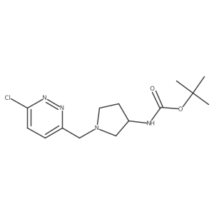 (S)-tert-butyl (1-((6-chloropyridazin-3-yl)methyl)pyrrolidin-3-yl)carbamate结构式