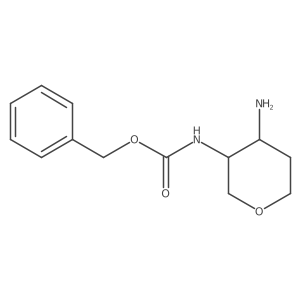 Benzyl (4-aminotetrahydro-2H-pyran-3-YL)carbamate结构式