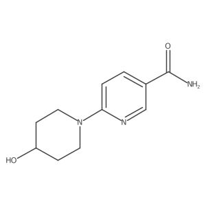 6-(4-Hydroxypiperidin-1-yl)nicotinamide结构式