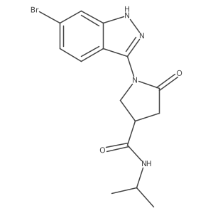 1-(6-bromo-1H-indazol-3-yl)-N-isopropyl-5-oxo-3-pyrrolidinecarboxamide Structure
