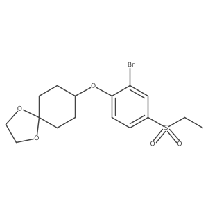 8-(2-Bromo-4-(ethylsulfonyl)phenoxy)-1,4-dioxaspiro[4.5]decane Structure