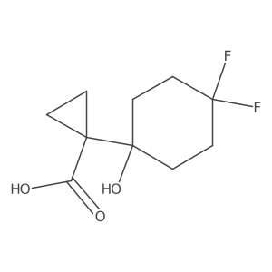 1-(4,4-Difluoro-1-hydroxycyclohexyl)cyclopropane-1-carboxylic acid结构式