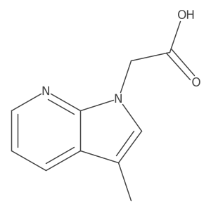 2-(3-Methylpyrrolo[2,3-b]pyridin-1-yl)acetic acid结构式