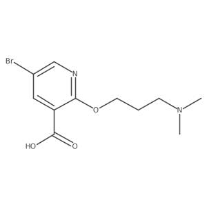 5-Bromo-2-[3-(dimethylamino)propoxy]-3-pyridinecarboxylic acid Structure