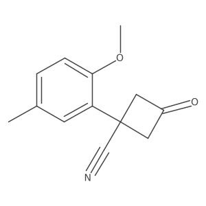 1-(2-Methoxy-5-methylphenyl)-3-oxocyclobutane-1-carbonitrile结构式