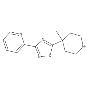 5-(4-Methylpiperidin-4-yl)-3-(pyridin-2-yl)-1,2,4-oxadiazole Structure