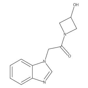 2-(1H-benzo[d]imidazol-1-yl)-1-(3-hydroxyazetidin-1-yl)ethan-1-one Structure