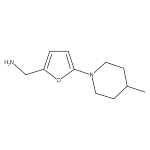 (5-(4-Methylpiperidin-1-yl)furan-2-yl)methanamine结构式