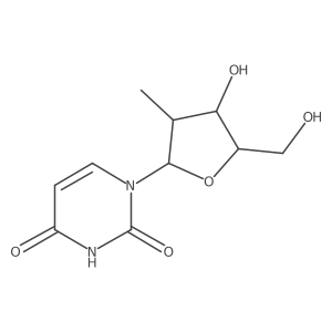 1-((2R,3S,4S,5R)-4-Hydroxy-5-(hydroxymethyl)-3-methyltetrahydrofuran-2-yl)pyrimidine-2,4(1H,3H)-dione Structure