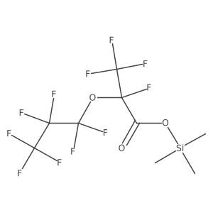 Trimethylsilyl 2,3,3,3-tetrafluoro-2-(1,1,2,2,3,3,3-heptafluoropropoxy)propanoate Structure