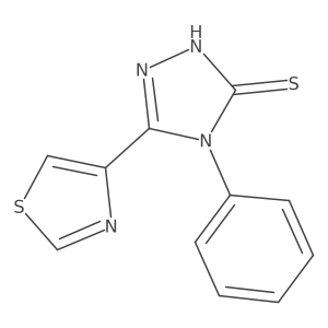 4-phenyl-5-(1,3-thiazol-4-yl)-4H-1,2,4-triazole-3-thiol Structure