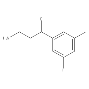3-Fluoro-3-(3-fluoro-5-methylphenyl)propan-1-amine结构式