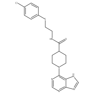 N-{2-[(4-chlorophenyl)sulfanyl]ethyl}-1-(9H-purin-6-yl)piperidine-4-carboxamide Structure
