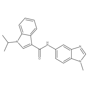 N-(1-methyl-1H-benzimidazol-5-yl)-1-(propan-2-yl)-1H-indole-3-carboxamide结构式