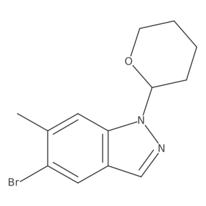 5-Bromo-6-methyl-1-(tetrahydro-2H-pyran-2-yl)-1H-indazole结构式