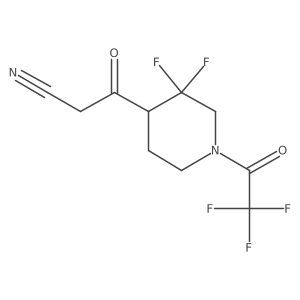 3-[3,3-Difluoro-1-(trifluoroacetyl)piperidin-4-yl]-3-oxopropanenitrile Structure