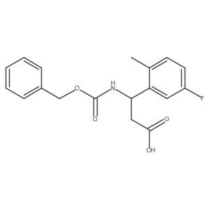 (3R)-3-{[(benzyloxy)carbonyl]amino}-3-(5-fluoro-2-methylphenyl)propanoic acid Structure