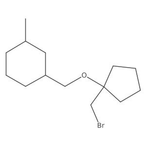 1-({[1-(Bromomethyl)cyclopentyl]oxy}methyl)-3-methylcyclohexane Structure