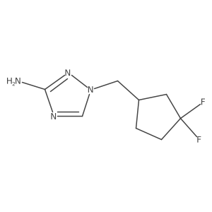 1-[(3,3-Difluorocyclopentyl)methyl]-1H-1,2,4-triazol-3-amine结构式