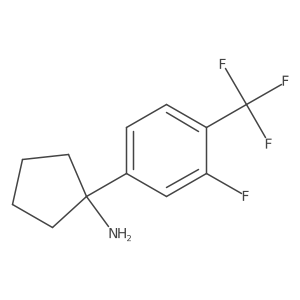 1-[3-Fluoro-4-(trifluoromethyl)phenyl]cyclopentan-1-amine结构式
