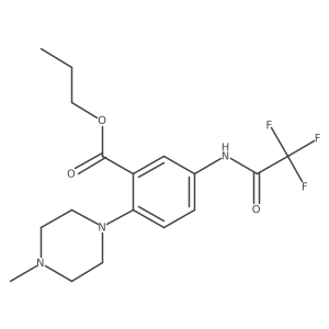 Propyl 2-(4-methylpiperazin-1-yl)-5-[(trifluoroacetyl)amino]benzoate结构式