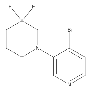 4-Bromo-3-(3,3-difluoropiperidin-1-yl)pyridine结构式