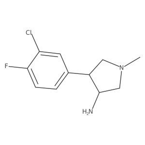 Rel-(3R,4S)-4-(3-chloro-4-fluorophenyl)-1-methylpyrrolidin-3-amine Structure