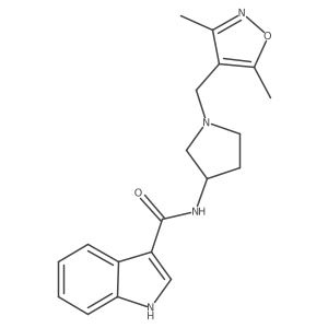 N-{1-[(3,5-dimethylisoxazol-4-yl)methyl]pyrrolidin-3-yl}-1H-indole-3-carboxamide Structure