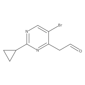 2-(5-Bromo-2-cyclopropylpyrimidin-4-yl)acetaldehyde Structure