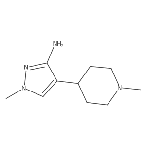 1H-Pyrazol-3-amine, 1-methyl-4-(1-methyl-4-piperidinyl)- Structure